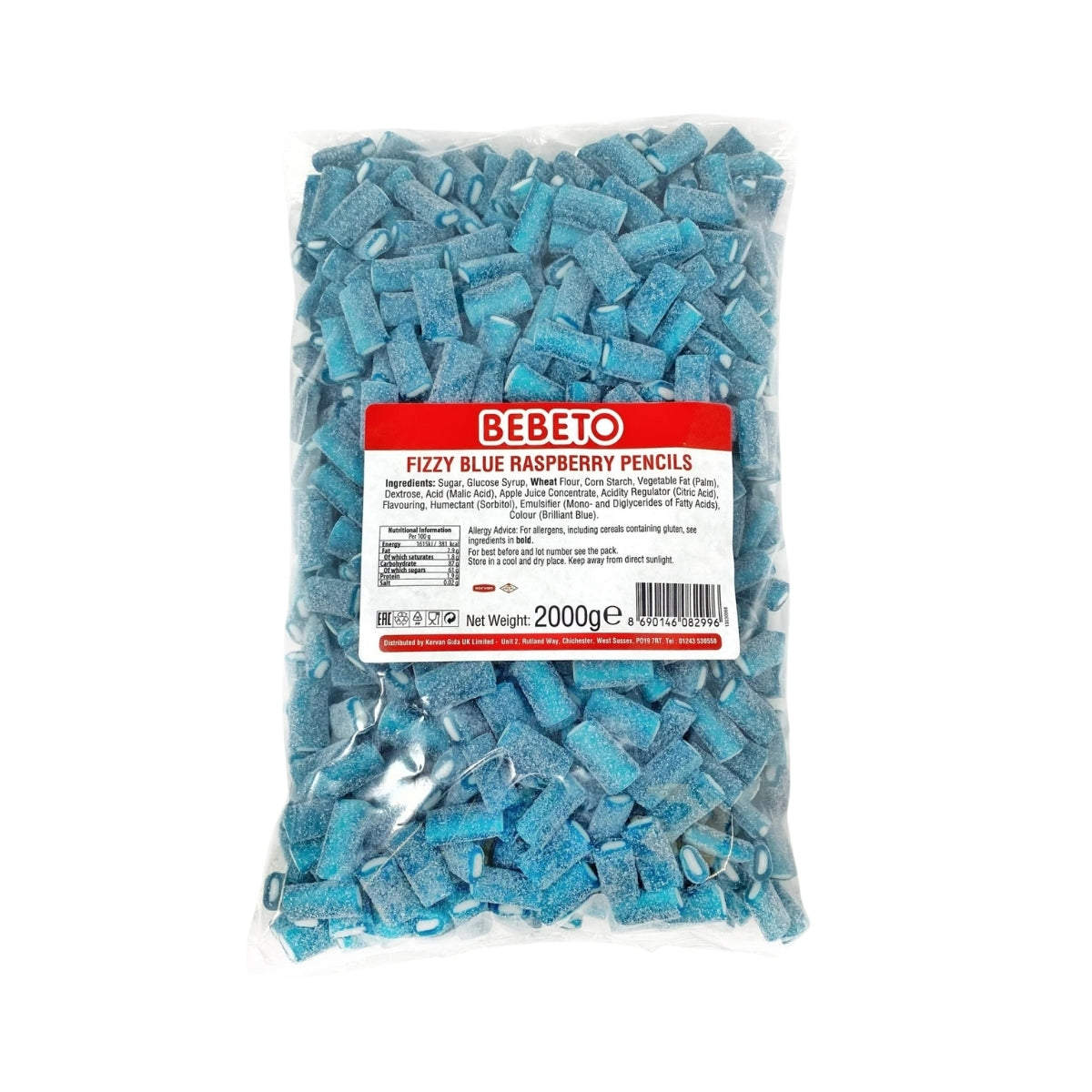 Bebeto Fizzy Blue Raspberry Pencil 24kg
