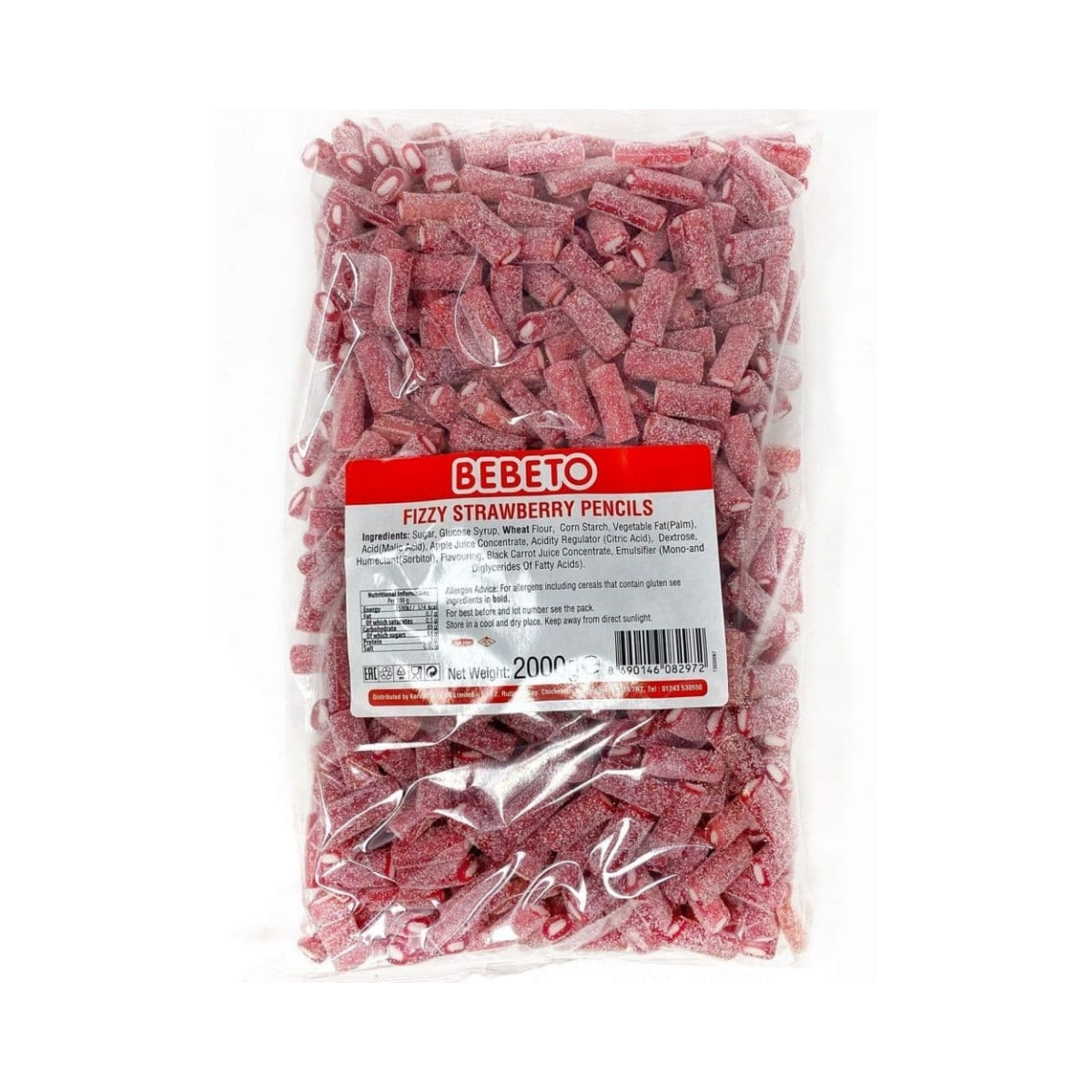 Bebeto Fizzy Strawberry Pencils 24kg