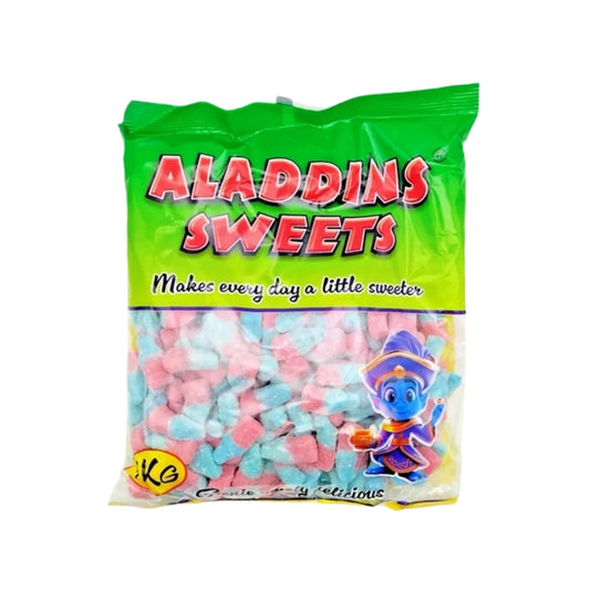 Aladdins Sour Coated Neon Pink Blue Middle Cola Bottle 24kg
