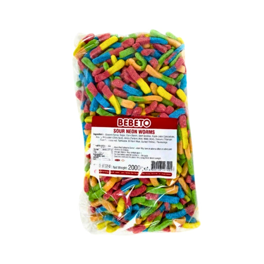 Bebeto Sour Neon Worms 24kg