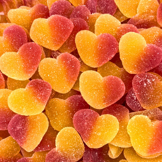 Fizzy Peach Hearts