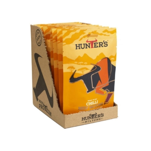 Hunter's Chilli Beef Biltong (28g X Pack of 10) – 5 Strips